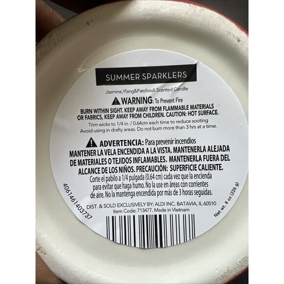 Bomb Popsicle Gnome Summer Sparklers Scented Candle NWOB 6.5" Tall 8OZ Home Gift - Picture 7 of 7